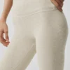 High-Waist Alosoft 7/8 Highlight Legginsy – kolor owsiany melanż