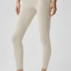 High-Waist Alosoft 7/8 Highlight Legginsy – kolor owsiany melanż