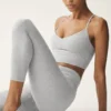 High-Waist Alosoft 7/8 Highlight Legginsy – sportowa szarość melanżowa