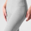 High-Waist Alosoft 7/8 Highlight Legginsy – sportowa szarość melanżowa