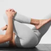 High-Waist Alosoft 7/8 Highlight Legginsy – sportowa szarość melanżowa