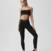 High-Waist Alosoft 7/8 Relay Legginsy – czarne/białe