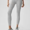High-Waist Alosoft 7/8 Relay Legginsy – kolor Athletic Heather Grey/White