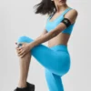 High-Waist Alosoft Capri w stylu kultowych lat 90. – błękitny
