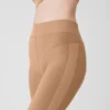 High-Waist Alosoft Head Start Legginsy – kolor Toasted Almond