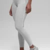 High-Waist Alosoft Heart Throb Legging z długością 7/8 – Athletic Heather Grey/Whi