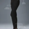 High-Waist Alosoft Legginsy domowe – czarne