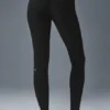 High-Waist Alosoft Legginsy domowe – czarne