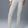 High-Waist Alosoft Lounge Legginsy – sportowa szarość melanżowa