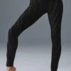 High-Waist Alosoft Sunray Legging – Czarne/Białe