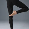 High-Waist Alosoft Sunray Legging – Czarne/Białe