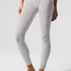 High-Waist Alosoft Sunray Legging – wykończenie „Grey Sky Wash”