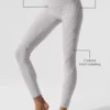 High-Waist Alosoft Sunray Legging – wykończenie „Grey Sky Wash”