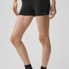 High-Waist Alosoft Szorty, 3" – czarne