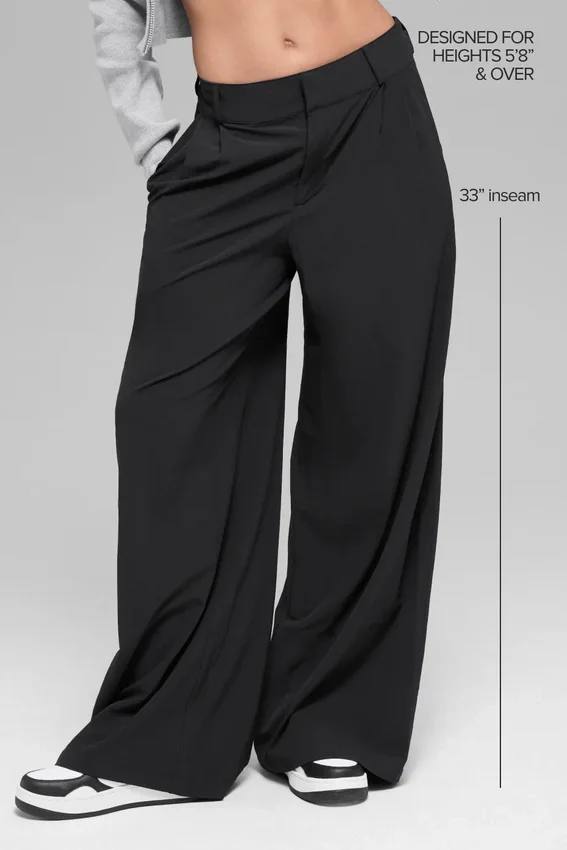 High-Waist Dreamscape Trouser (Long) – Black