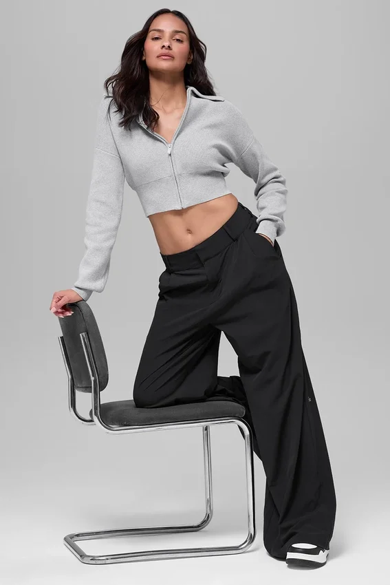 High-Waist Dreamscape Trouser (Long) – Black