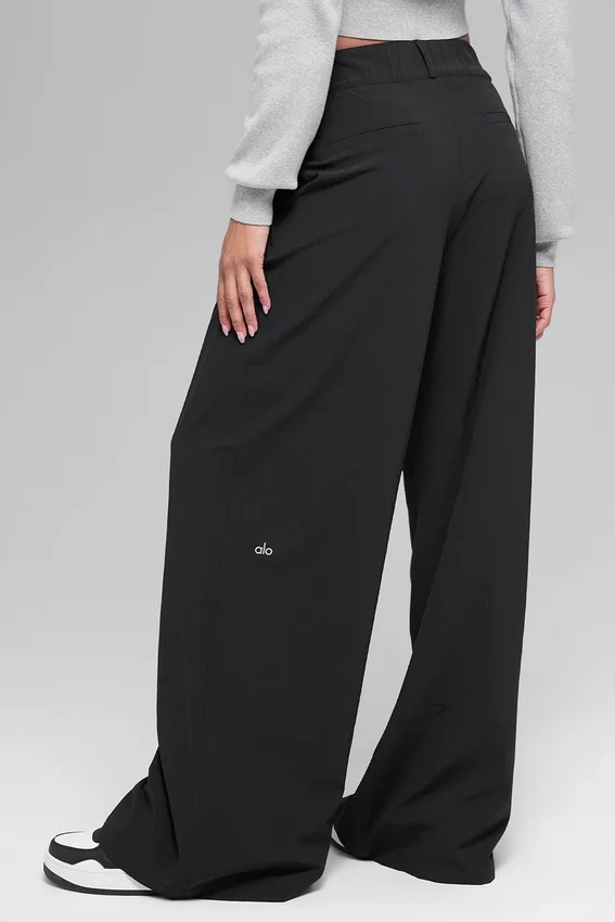 High-Waist Dreamscape Trouser (Long) – Black