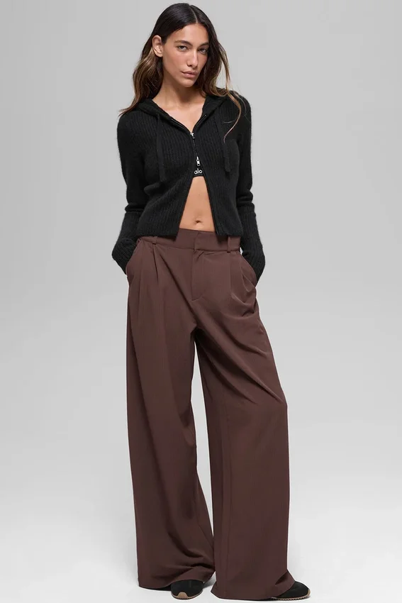 High-Waist Dreamscape Trouser (Long) – Brownstone