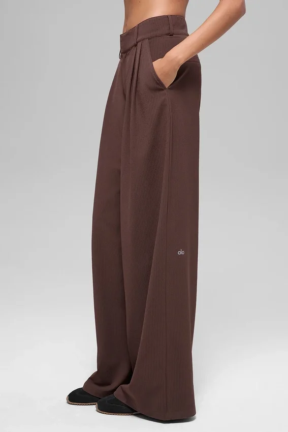 High-Waist Dreamscape Trouser (Long) – Brownstone