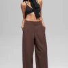 High-Waist Dreamscape Trouser (Long) – Brownstone