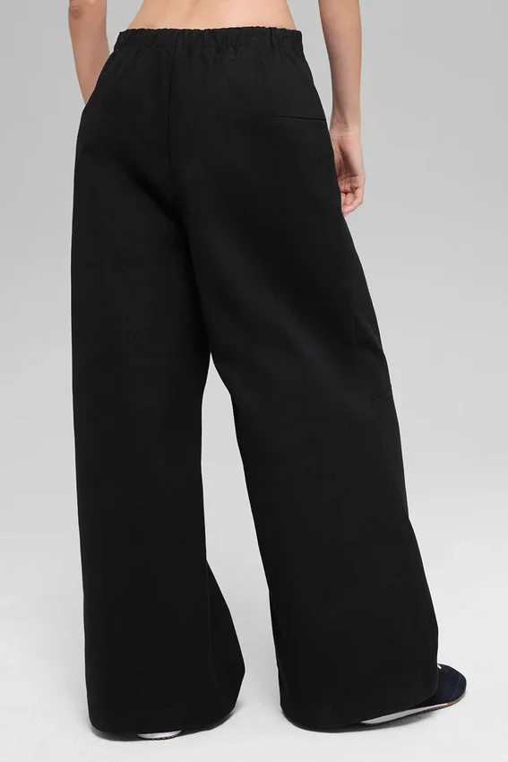 High-Waist Main Character Wide Leg Trouser – czarne