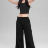 High-Waist Main Character Wide Leg Trouser – czarne