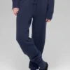 High-Waist New Class Jogger z wełny i kaszmiru – granatowe