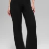 High-Waist New Class Wide Leg Pants z wełny i kaszmiru – czarne
