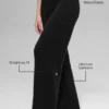 High-Waist New Class Wide Leg Pants z wełny i kaszmiru – czarne