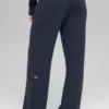 High-Waist New Class Wide Leg Pants z wełny i kaszmiru – granatowe