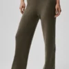 High-Waist New Class z wełny i kaszmiru o szerokich nogawkach – Olive Tree