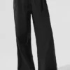 High-Waist Origin Wide Leg Track Pant – Black