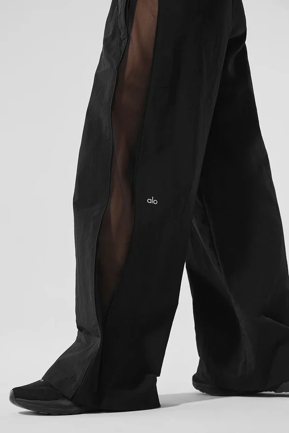High-Waist Origin Wide Leg Track Pant – Black