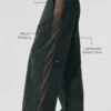High-Waist Origin Wide Leg Track Pant – kolor grafitowo-zielony