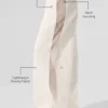 High-Waist Origin Wide Leg Track Pant – kolor kości słoniowej