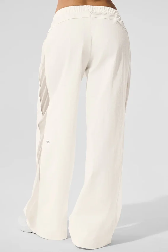High-Waist Origin Wide Leg Track Pant – kolor kości słoniowej