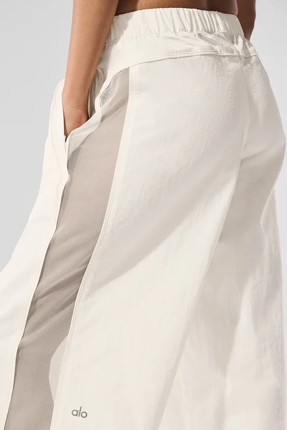 High-Waist Origin Wide Leg Track Pant – kolor kości słoniowej