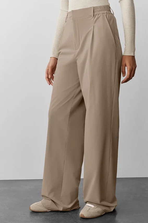 High-Waist Pursuit Trouser (Long) – kolor Gravel