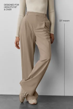 High-Waist Pursuit Trouser (Long) – kolor Gravel