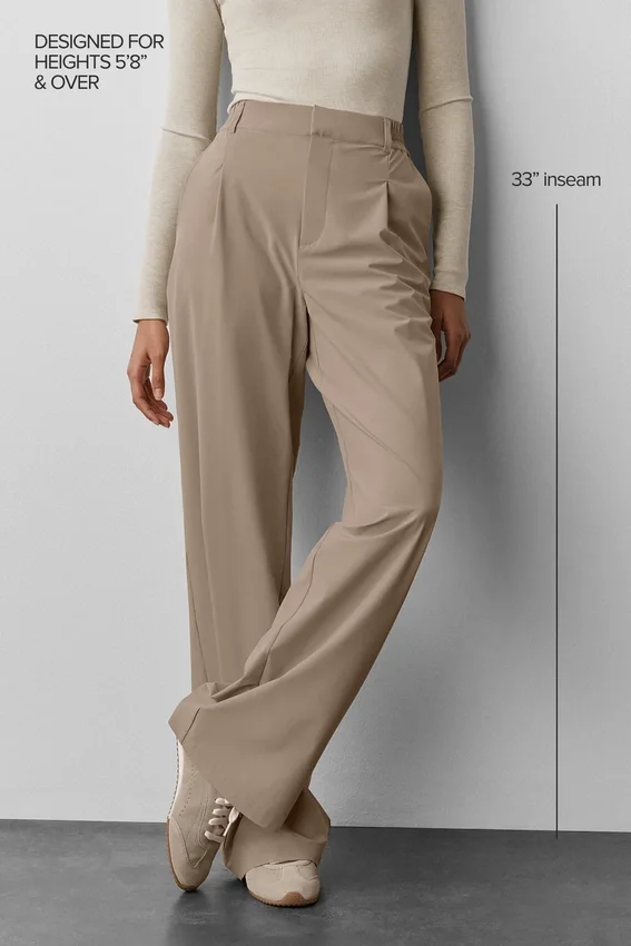 High-Waist Pursuit Trouser (Long) – kolor Gravel