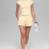 High-Waist Socialite Szorty – Candlelight Yellow