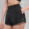 High-Waist Socialite Szorty – czarne