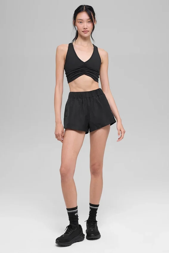 High-Waist Socialite Szorty – czarne