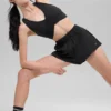 High-Waist Socialite Szorty – czarne
