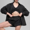 High-Waist Socialite Szorty – czarne