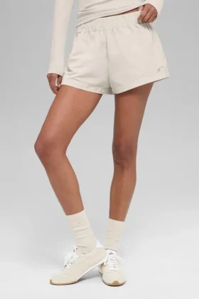 High-Waist Socialite Szorty – kolor kości
