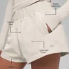 High-Waist Socialite Szorty – kolor kości