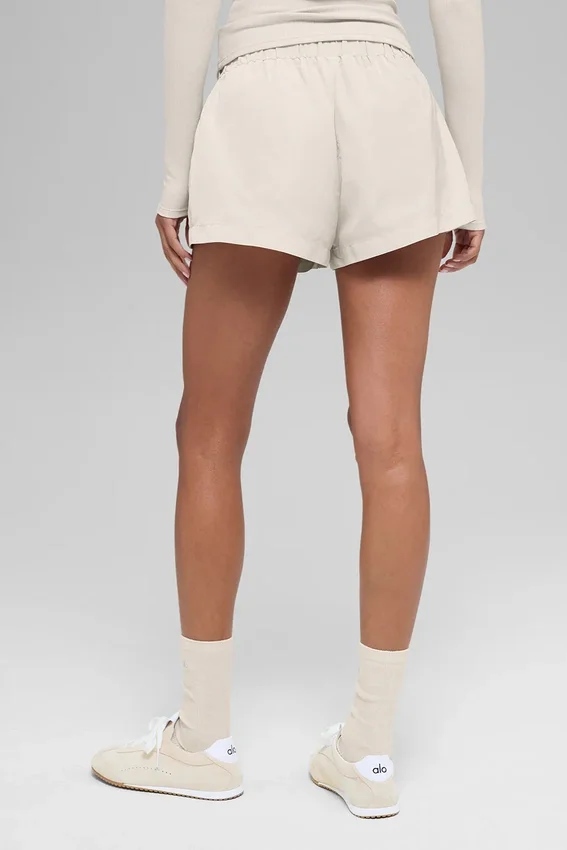 High-Waist Socialite Szorty – kolor kości