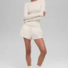 High-Waist Socialite Szorty – kolor kości