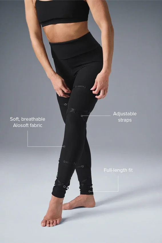 High-Waist Spotlight Legginsy – czarne